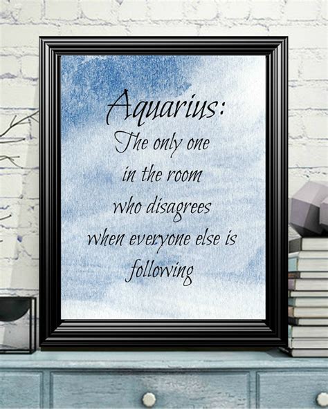 Aquarius Quote Aquarius Poster Inspirational Quotes - Etsy