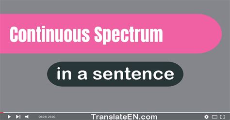 Use "Continuous Spectrum" In A Sentence