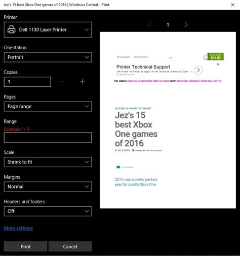 How to print from Edge for Windows 10 | Windows Central