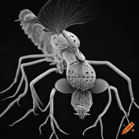 Robotic winged insect antennae photo many legs many eyes many wings hair details prickly pincer ...