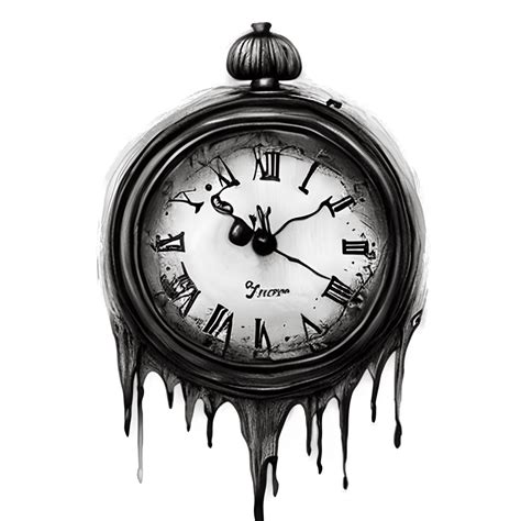 Melting Clock Face Graphic · Creative Fabrica