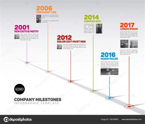 Milestones Timeline Template Stock Vector Image by ©orson #158199060