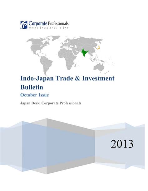 India Japan Trade Investment Bulletin | PDF