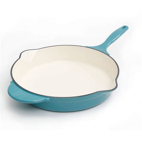 The Pioneer Woman Timeless Cast Iron 12" Cast Iron Enamel Skillet Turquoise