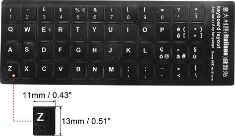 Buy PATIKIL Italian Keyboard Layout Stickers, 2 Pack Universal Keyboard Replacement Cover for ...