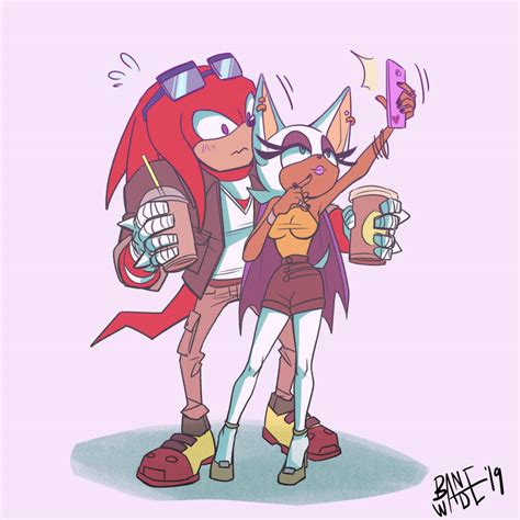 casual Knuckles and Rouge by DragonRider13025 on DeviantArt