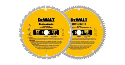 Amazon's #1 best-selling 2-pack of 12-inch DEWALT miter saw blades hits $40