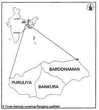 Location map of Raniganj coalfield, West Bengal. | Download Scientific Diagram