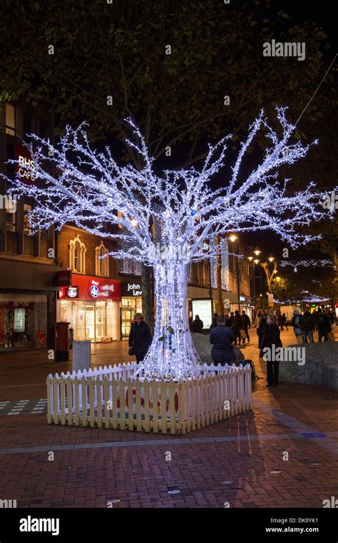 Christmas street decorations Stock Photo - Alamy