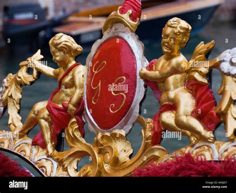 Gold decorations on gondola hi-res stock photography and images - Alamy