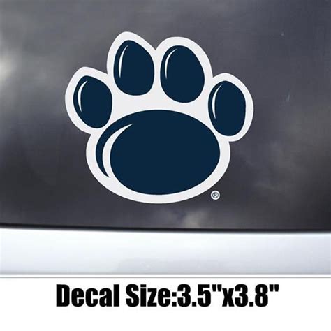 Nittany Lion Paw Print Decal Sticker | Paw print decal, Print decals ...