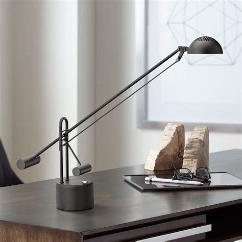 Zelda Black LED Desk Lamp with Adjustable Arm - #60E39 | Lamps Plus