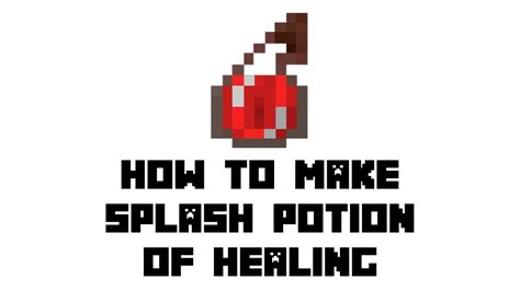 Minecraft Survival: How to Make Splash Potion of Healing - YouTube