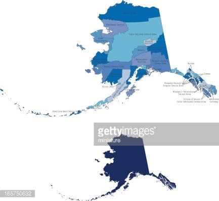 Alaska State & Counties Map Stock Clipart | Royalty-Free | FreeImages