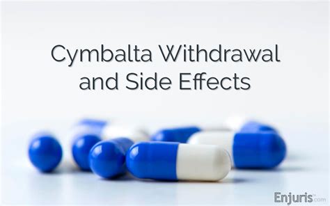 Cymbalta Withdrawal Symptoms and Duloxetine Side Effects