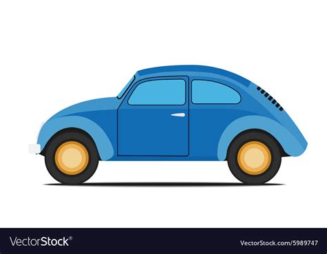 Blue car Royalty Free Vector Image - VectorStock