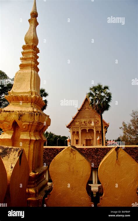 inside the Pha That Luang Stock Photo - Alamy