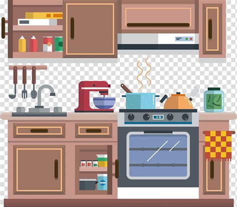 Kitchen Cartoon Background