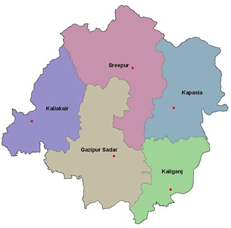 Maps Of Bangladesh Political Map Of Gazipur District | Images and ...