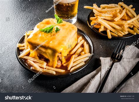 Traditional Portuguese Snack Food Francesinha Sandwich Stock Photo 645881149 | Shutterstock