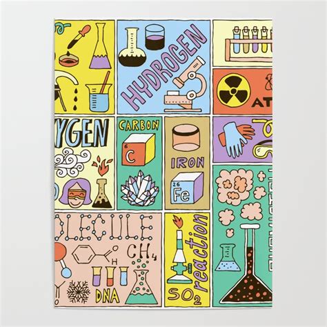 Chemistry Science Banners set. Color Hand Drawn vintage Illustrations ...