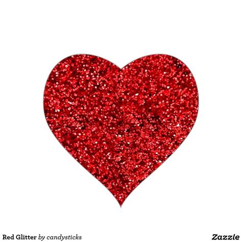 Red Glitter Heart Sticker http://www.zazzle.co.uk/red_glitter_heart_sticker-217081912606999408 ...