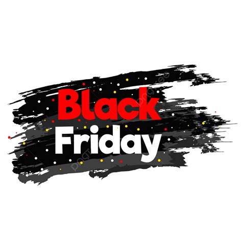 Black Friday Confetti Vector Art PNG, Black Friday Transparent ...