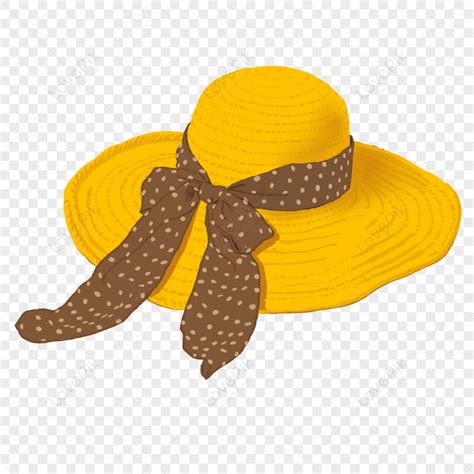 Sun Hat Early Summer Summer Summer Element, Brown Hat, Summer Vector ...