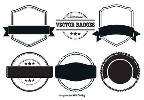 Vector Badge Templates | Badge template, Vector, Badge design