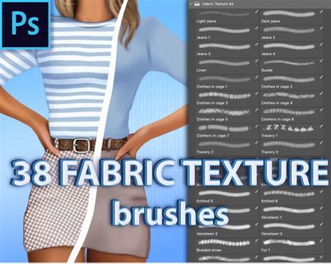 Photoshop Fabric Texture Brushes. Photoshop Clothes Textures - Etsy