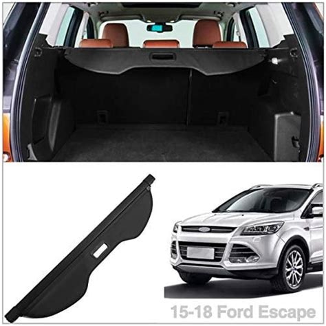 autoxrun retractable cargo cover luggage security shade coverblack fit 2015-2018 ford escape ...