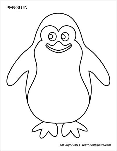 Penguin | Free Printable Templates & Coloring Pages | FirstPalette.com