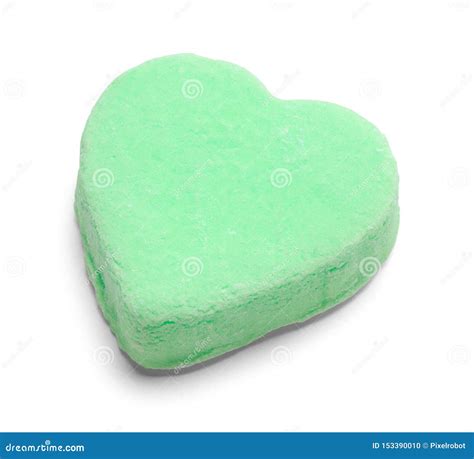 Green Valentines Candy Heart Stock Photo - Image of holiday, white ...