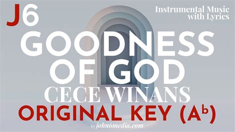 CeCe Winans | Goodness Of God Instrumental Music and Lyrics Original ...