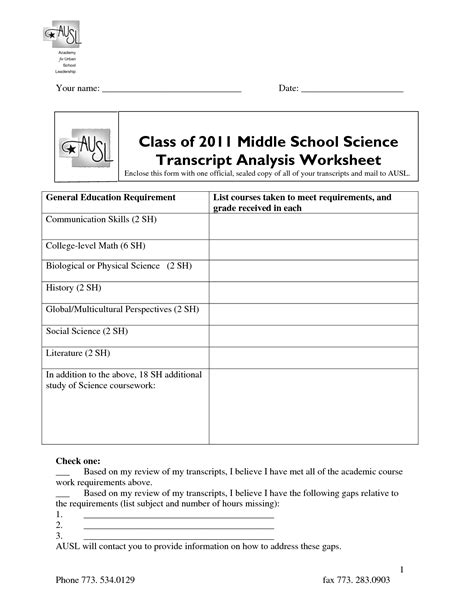 18 Middle School Science Worksheets PDF / worksheeto.com