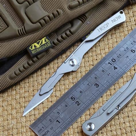 Titanium Alloy Folding Utility Knife Surgical Blade Edc Portable ...