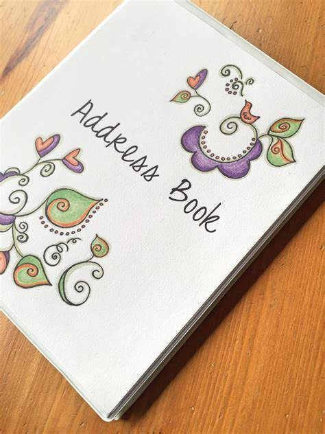 Paper Address Book Loose Leaf Binder 5.5 x by WhimsicalsPaperie