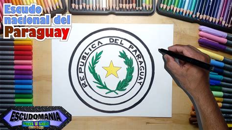 Cómo dibujar y pintar el escudo Nacional del Paraguay - YouTube