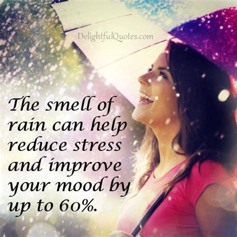 The smell of rain can help reduce stress - Delightful Quotes