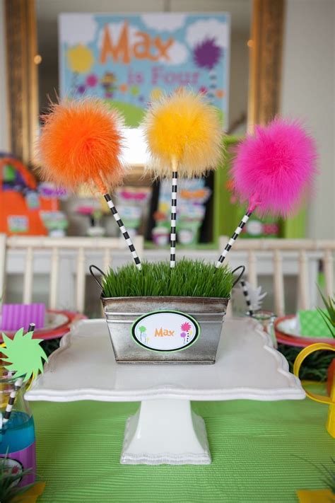 Lorax Themed Birthday Party | Birthday party themes, The lorax, Kindergarten graduation party