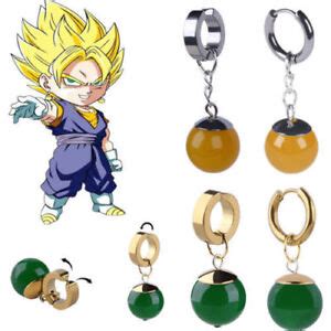 Super Dragon Ball Z DBZ Vegetto Potara Earrings Black Son Goku Zamasu ...