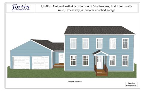 Colonial Home Plans | Fortin Construction — Custom Home Construction | Fortin Construction