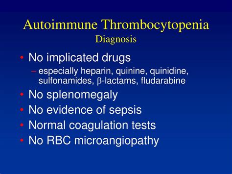 PPT - Autoimmune Thrombocytopenia (Idiopathic Thrombocytopenia Purpura, ITP) PowerPoint ...