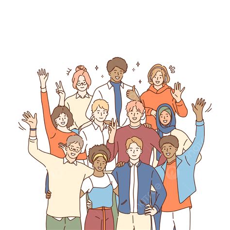 Unity In Multicultural Diversity Team And Friendship Concept, Team, Friendship, Cartoon PNG and ...