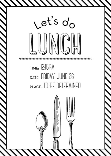 Free Printable Lunch Invitations