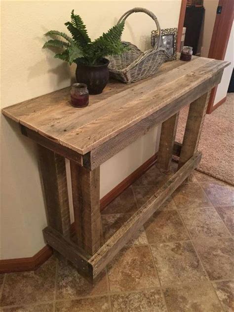 DIY Pallet Sofa Table - Console Table | 101 Pallets