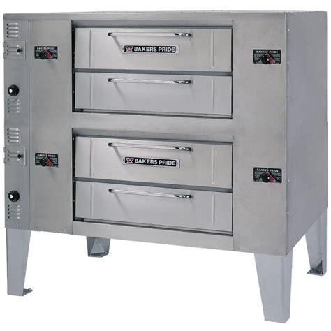 Bakers Pride GS-990 Super Deck Natural Gas Double Deck Pizza Oven - 120,000 BTU