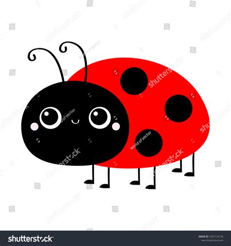 Ladybug Ladybird Icon Cute Cartoon Kawaii Stock Vector (Royalty Free ...