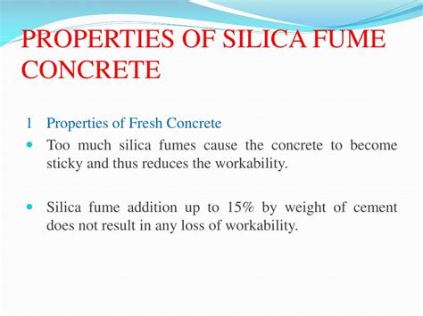 PPT - Silica fume concrete PowerPoint Presentation, free download - ID ...