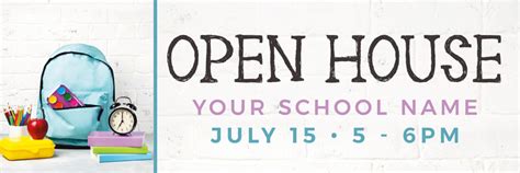 School Open House Banner - Church Banners - Outreach Marketing